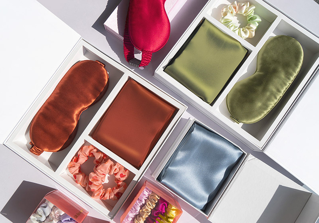 Мягкая подарочная коробка для сна из высококачественного шелка тутового шелкопряда