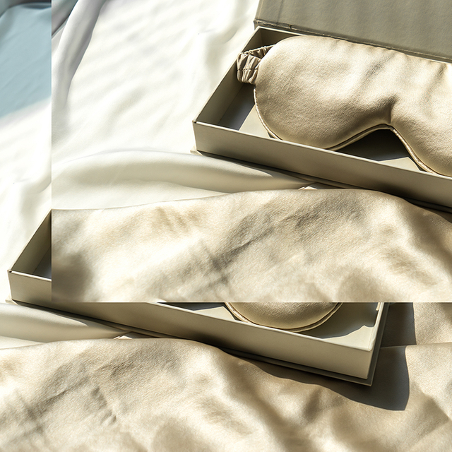 Регулируемая затемняющая шелковая маска для глаз для сна и ухода за кожей